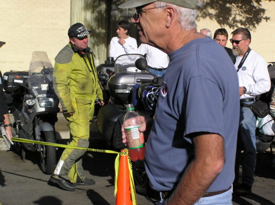 Hi-vis and a long ride behind him Hi-vis and a long ride behind him (2005 Iron Butt Rally, Denver)