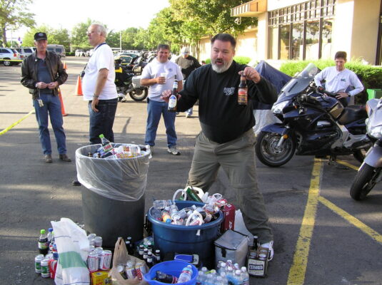 Post-rally refreshments Post-rally refreshments (2005 Iron Butt Rally, Denver)