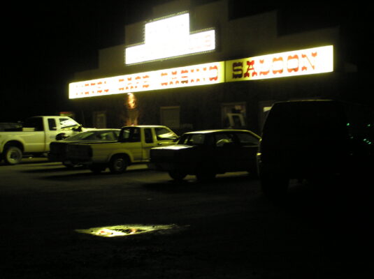 Bruno's Country Club at night