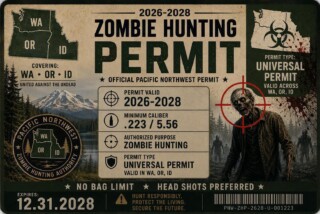 Zombie Hunting Permit: Pacific Northwest — variant 2