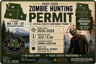 Zombie Hunting Permit: Pacific Northwest — variant 4