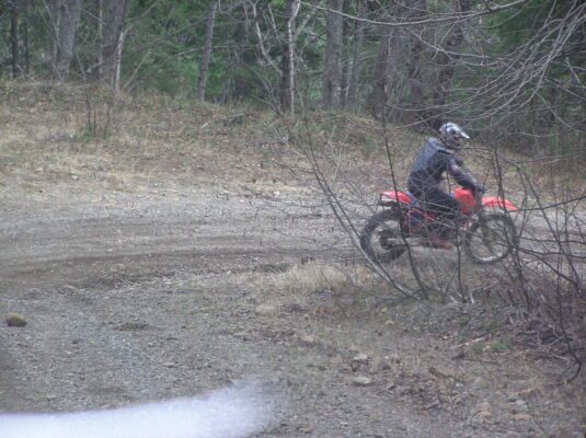 Rider in the corner