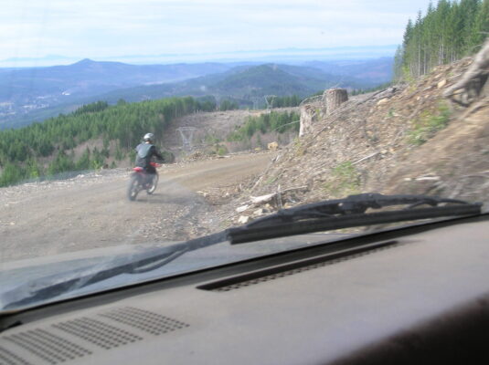 Riding the ridge road