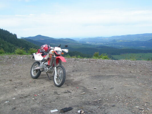 Bike on the ridge top