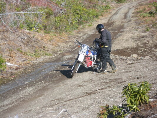 Getting ready on the steep bit