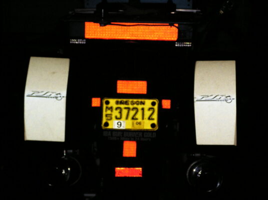 Reflective tape at night