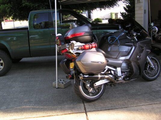FJR ready in the driveway