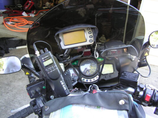 Cockpit with GPS and radio