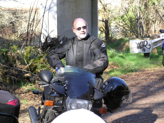 Rider on his bike