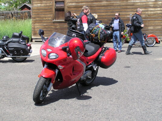Red sport-tourer