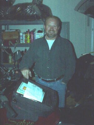 Jimmy, post arrival, pre ride