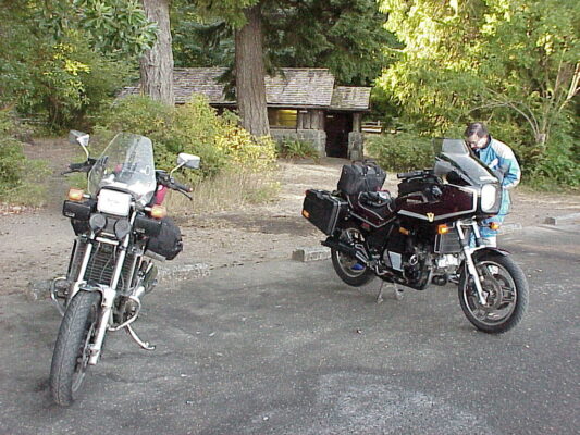 Don Peter and I stopped at a nearby rest area as Gerbing was no yet open.