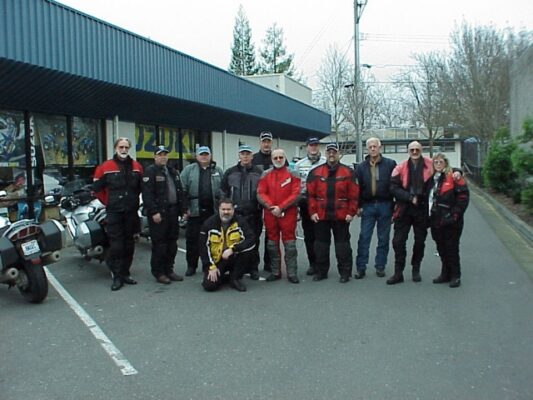 L-R, Lloyd, Mike, Bob, Eric (kneeling), ??, H. Marc, Joos, Me (dougc), ??, Rog, and Deb