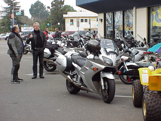 More bikes arrive a bit later.