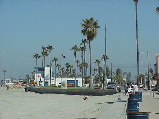 Looking norht including the aid station