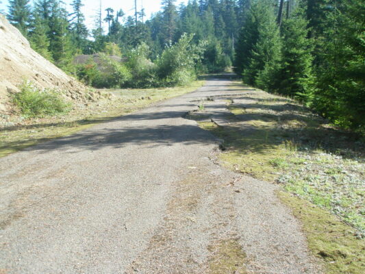Gravel road into the hills