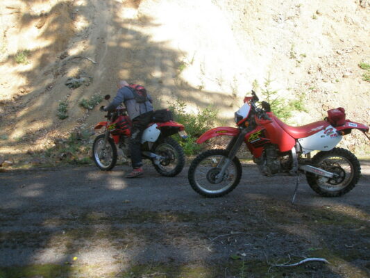 Two bikes in the shade