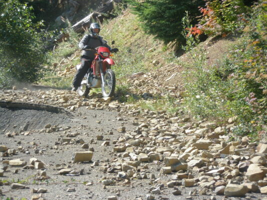 Rocks all over the road