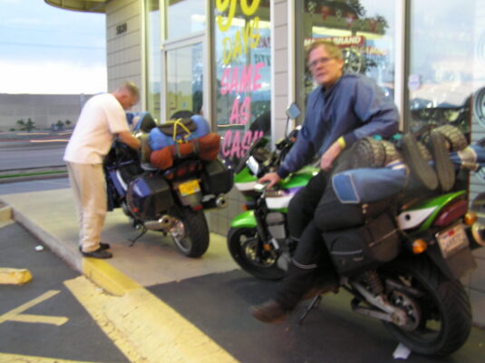 Saddling up at the gas station