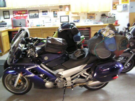Loaded FJR in the shop