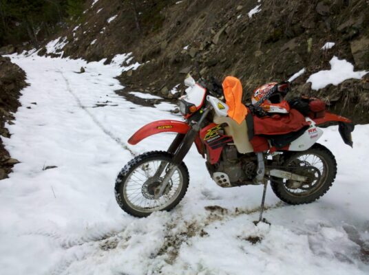 Stopped in the snow