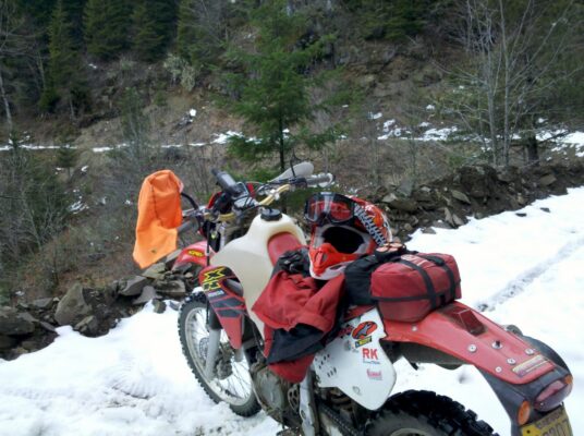 Orange flag up, pack strapped down