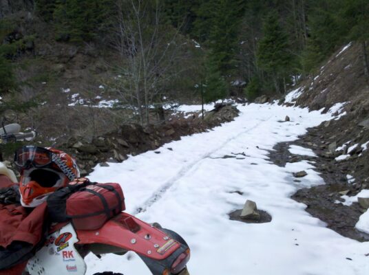 Snow, rock and the bike