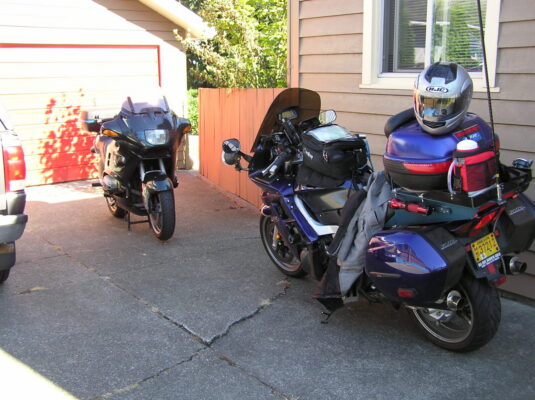 Loaded up in the driveway