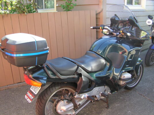 BMW with top case