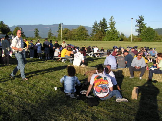 Crowd on the lawn
