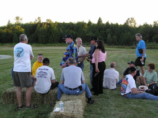 Hanging out on the hay bales